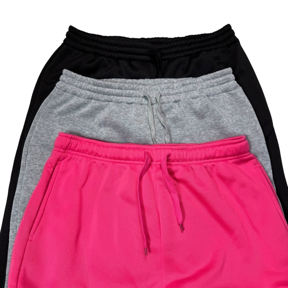 New 3 Pair Jogger Pants In Black, Grey and Pink Size L - Picture 1 of 11